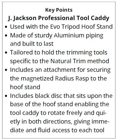 Text description of the J. Jackson Professional Tool Caddy with features listed